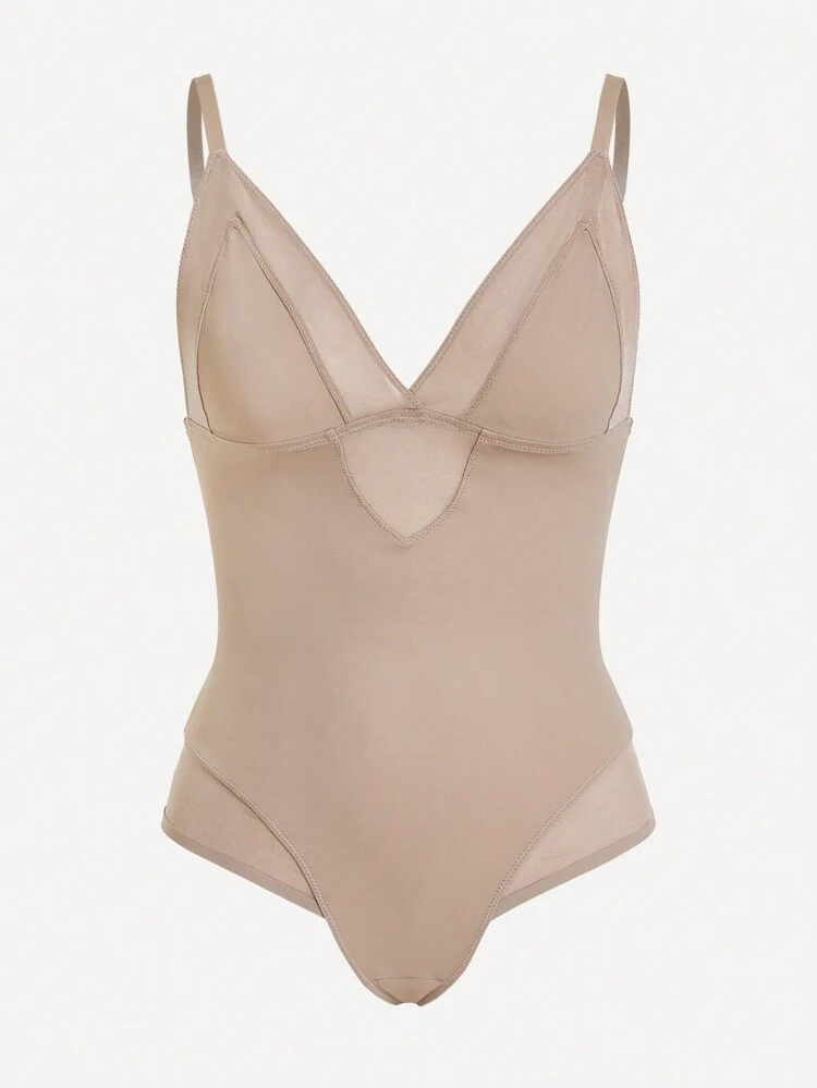 Women's Solid Color Cami Bodysuit Shapewear