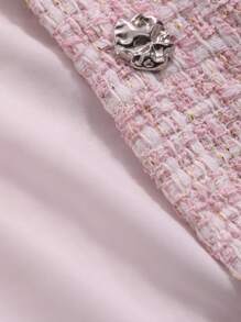 DAZY Women's Short-Sleeved Button-Up Jacket With Front Pockets - Pink - View 7