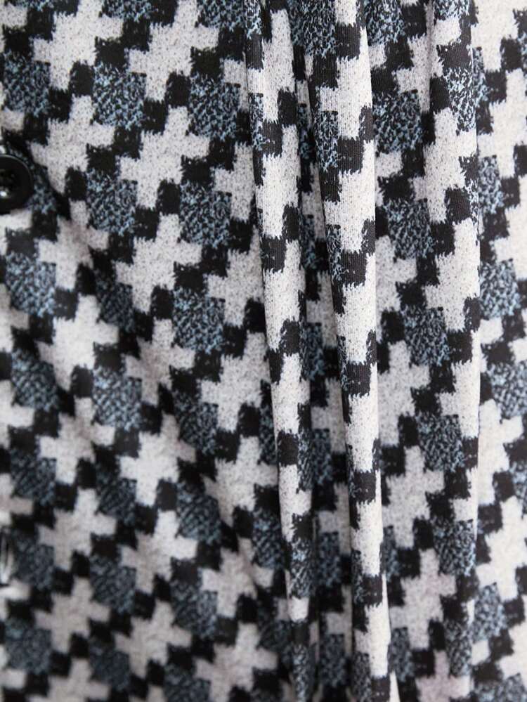 Men's Geometric Print Short Sleeve And Shorts Homewear Set