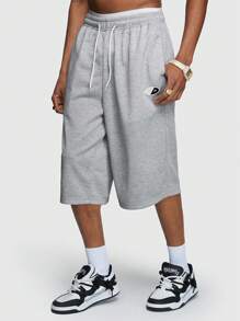 ROMWE MEN Street Life Men's Classic Retro 3/4 Pants Knee-Length Shorts, Suitable For Spring And Summer, School - Grey - View 1