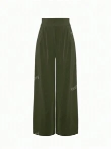 Pantalones informales de pierna ancha de moda para mujer