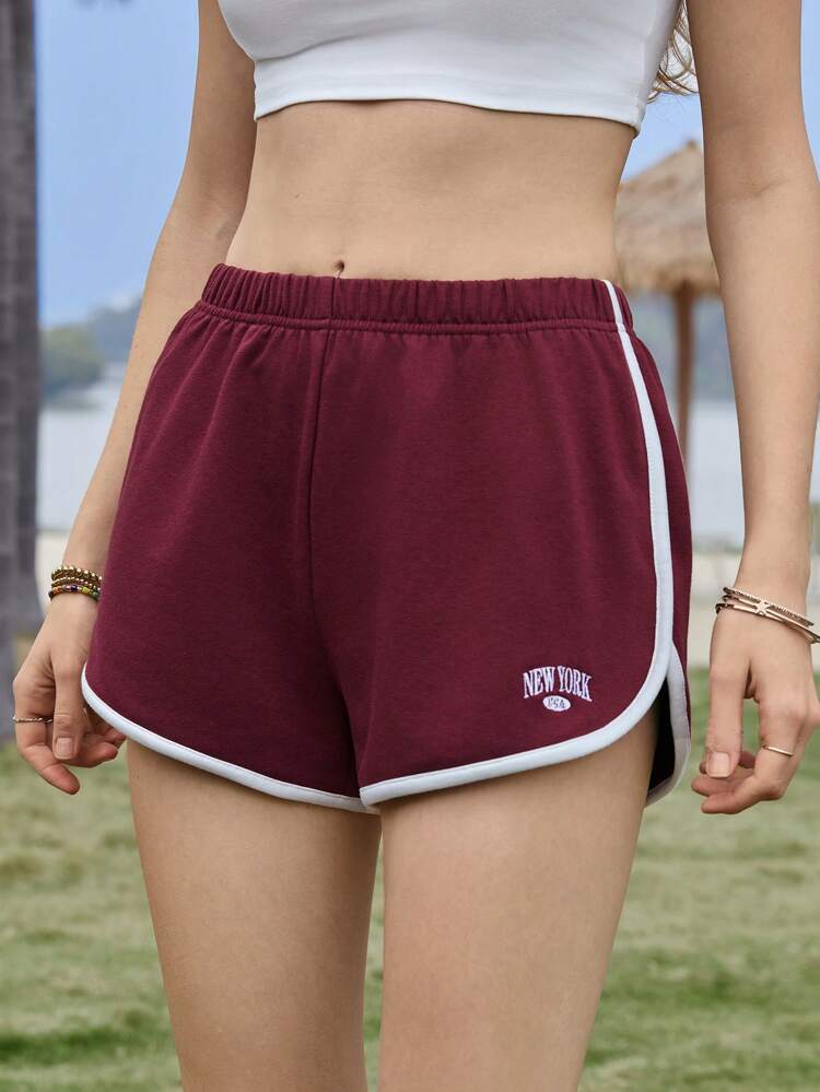 Multicolor Knitted High Slit Women's Shorts