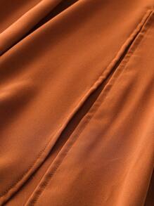 Breezaya Vestido de talla grande con volantes, vestido largo para mujer - Café integral - Ver 4