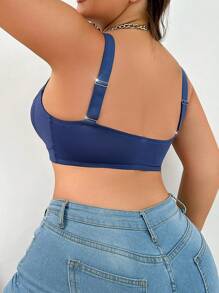 1 Miếng Mặt trước Khép kín Không dây Kích thước lớn Bras , Đối với Giải trí Mặc - Màu xanh lam - Xem 2