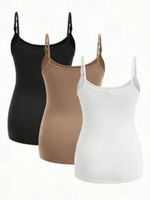 Modmama Maternity Solid Color Nursing Cami Top