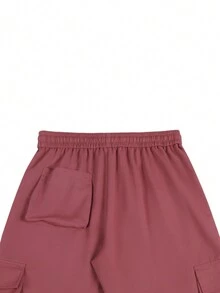 Manfinity Homme Pantalones Cargo Holgados Para Hombre - Rojo - Ver 6