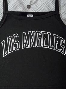 SHEIN 3 件套少女銀色套裝,包括吊帶背心、t 恤和褲子 - 彩色 - 查看 7