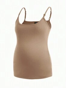 Modmama Maternity Solid Color Nursing Cami Top