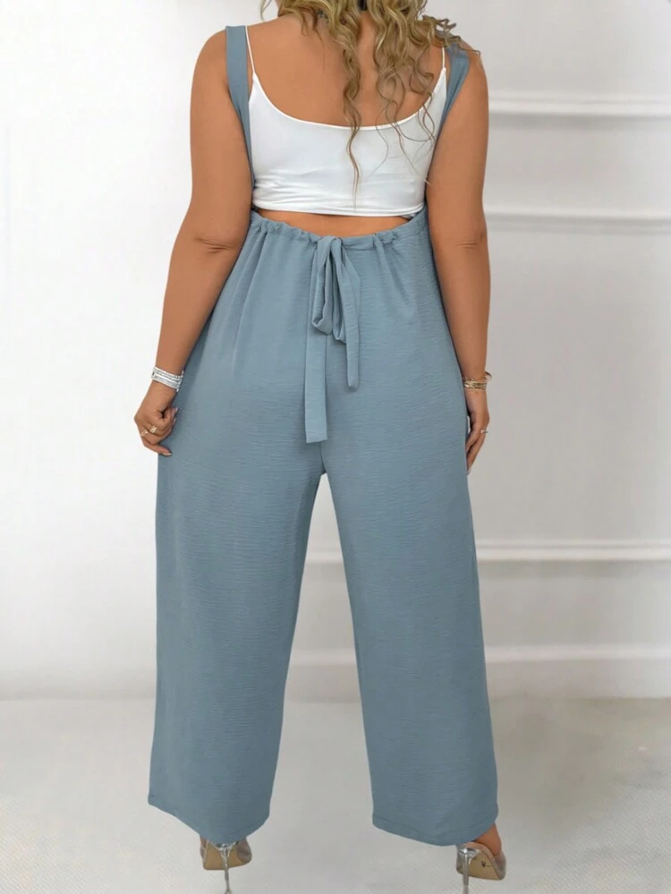 Plus Slant Pocket Wide Leg Pants Fall Cloth For Women