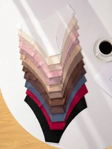 12pcs/set Seamless Women's Briefs - Multicolor - View 1