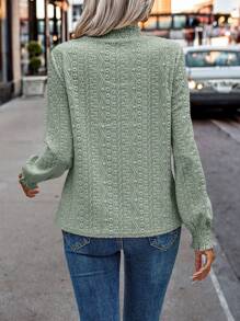 SHEIN LUNE Eyelet Embroidery Tee