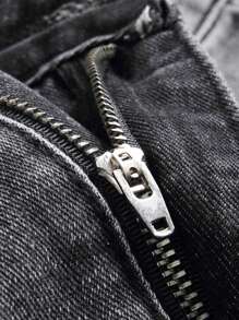 Men's Casual Distressed Denim Shorts Jorts, Emo Style