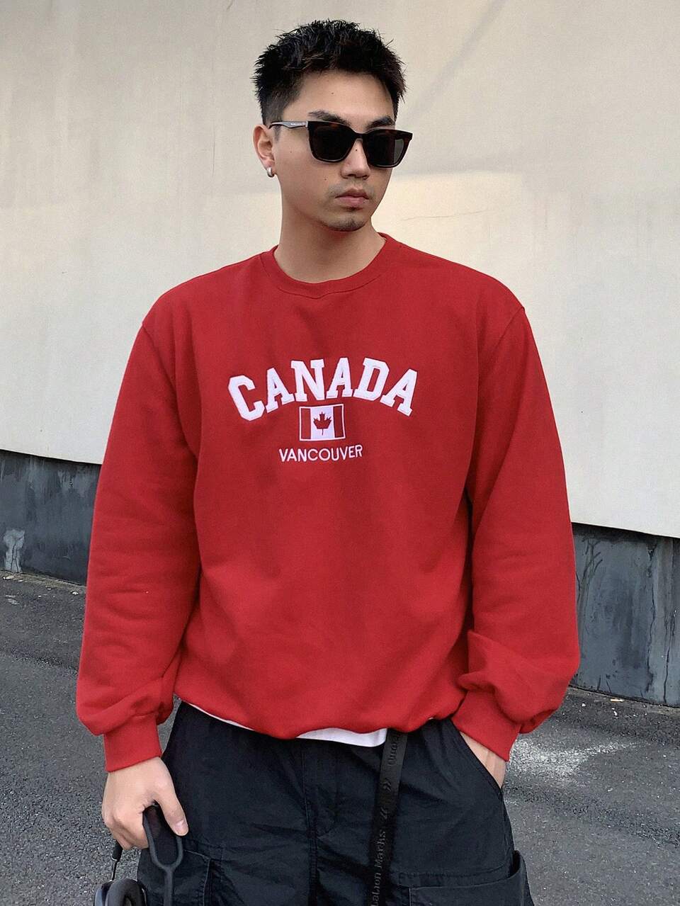 Men's Letter Embroidery Sweatshirt,Fall Clothes