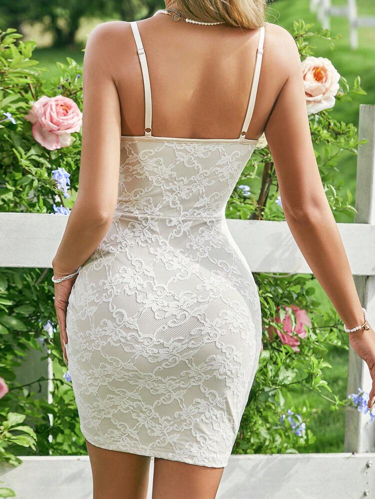 Lace Bustier Strapless Women's Dress