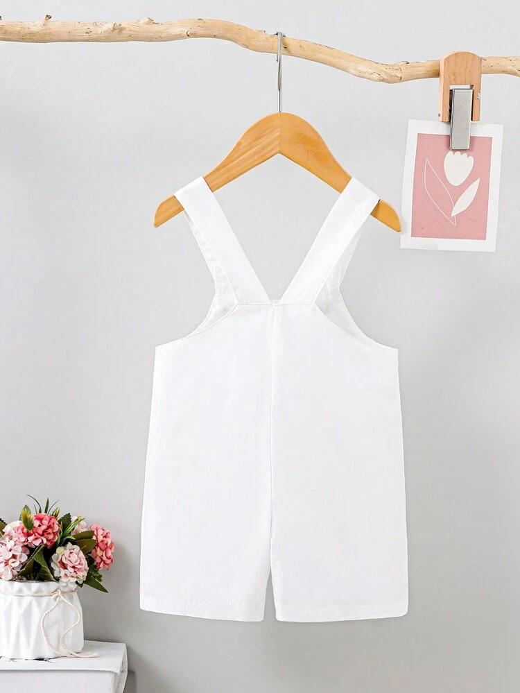 Baby Girl Spring/Summer Embroidered Letter Cute Daily Casual Romper