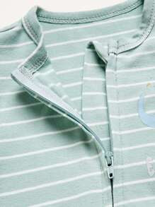 Cozy Pixies 2pcs Newborn Baby Boy Cartoon Pattern Round Neck Long Sleeve Romper And Pants Set Matching Set