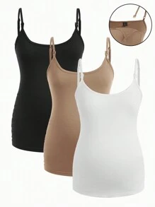Modmama Maternity Solid Color Nursing Cami Top