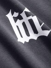 DAZY 宽松短袖T恤，印有标语。生活态度很重要，熟能生巧。世上无难事，只怕有心人。知识就是力量，今天能做的事，明天再说。超大T恤，印花T恤 - 深灰色 - 查看 7