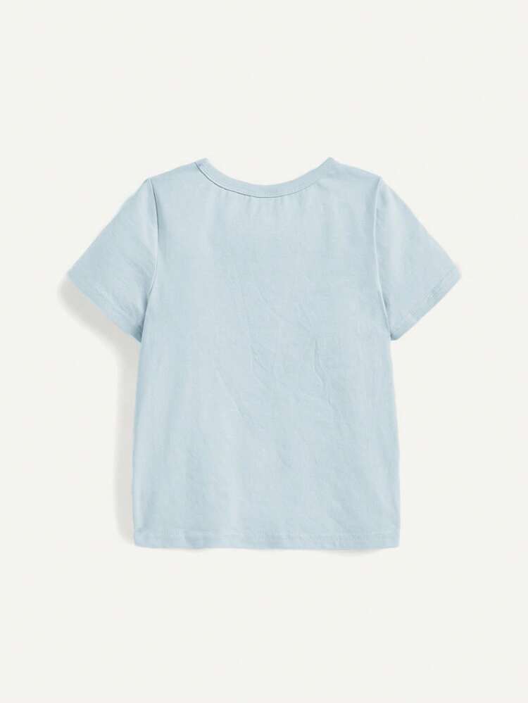 Baby Girl 3pcs Floral Pattern Short Sleeve Top Set With Round Collar