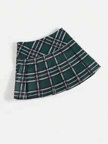 Muchica 女用格子百褶裙,學院風