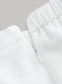 SHEIN MOD Solid Color Cutout Design White Long Mermaid Skirt - White - View 3