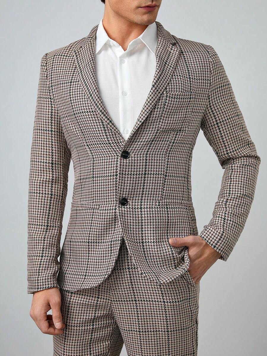 Manfinity VCAY Men's Plaid Blazer - Multicolor - View 1