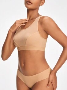 SHEIN Shape 1pc Women's Solid Color Hollow Out Back Shape-Wear Tank Top