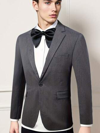 Men's Satin Texture Suit, Fashionable, Business Casual, Wedding Dress, British Style