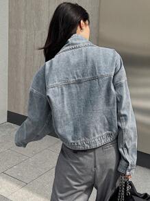 DAZY Của phụ nữ Không tay Giải trí Và Linh hoạt Áo khoác denim , Thích hợp Đối với Mặc hàng ngày - Rửa nhẹ - Xem 5