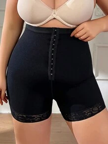 Shorts In Unifarbe Für Frauen In Übergröße Mit Bauchkontrolle