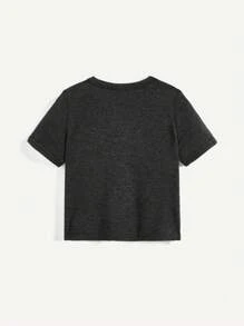 Cozy Pixies 3入組嬰兒男孩裝飾貼麻花紋短袖圓領套裝 - 彩色 - 查看 2