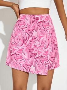 GENKIRA Tie-Dye Printed Casual Shorts - Multicolor - View 1