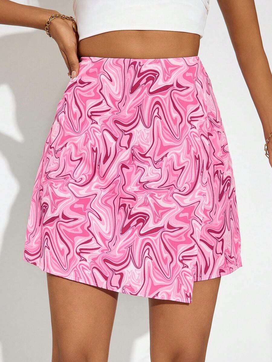 GENKIRA Tie-Dye Printed Casual Shorts - Multicolor - View 1