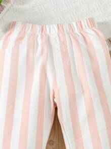 Young Girls' Casual, Comfortable, Simple Striped Flared Jeans - Multicolor - View 4