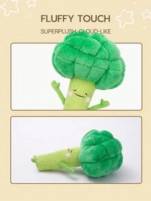LongNap™ Cojín De Bufanda De Peluche Con Forma De Brócoli Sonriente Para Relajación De Oficina Y Decoración De Habitación Moderna, Juguete Para Niños Y Adultos, Regalo Para Su Novia O Novio, Juguete Esponjoso Suave Color Verde - Verde - Ver 6