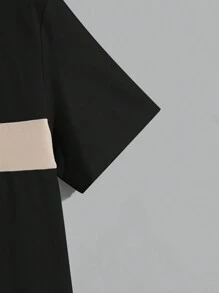 Manfinity VCAY Maglietta A Manica Corta A Maglia Con Blocchi Di Colore Per Uomo