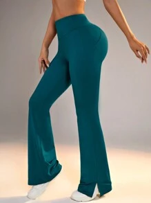 SHEIN Sport Studio Casual Sports Wide Leg Flare Pants