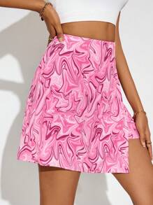 GENKIRA Tie-Dye Printed Casual Shorts - Multicolor - View 4