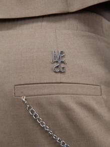 MISSGUIDED Pleat Front Tailored Trouser With Chain Detail