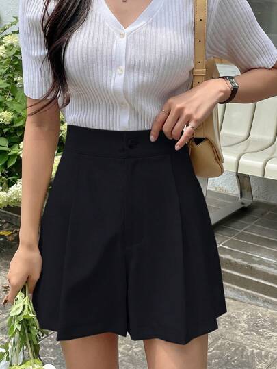 DAZY 纯色宽松休闲短裤，秋装