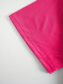 SHEIN Slayr 女士卡通熊圖案短袖t恤