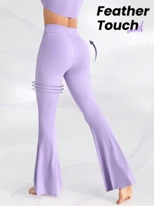 SHEIN Sports Women'S Flared Sports Pants - Purple - View 2