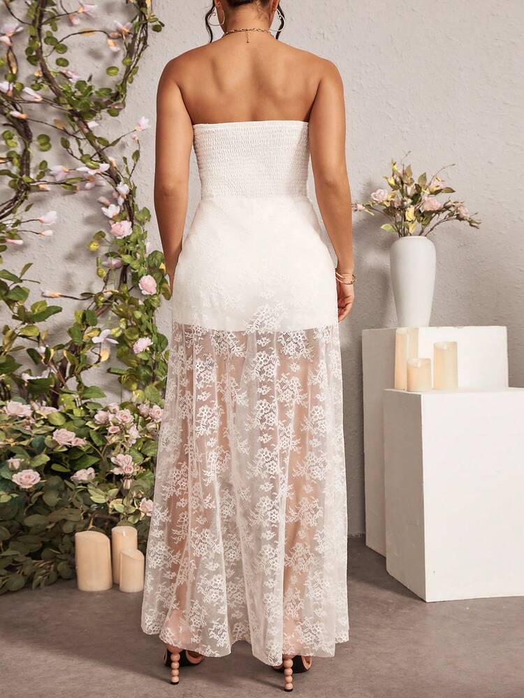 Flutter Sleeve Lace Off-Shoulder Dress