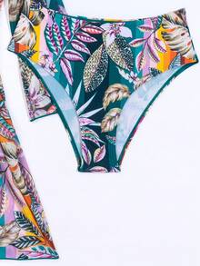 Swim Vcay Bikini in hình lá dành cho nữ có chi tiết hình tròn và phần trên và phần dưới tách biệt được thiết kế với dây đeo mảnh - Nhiều màu - Xem 6