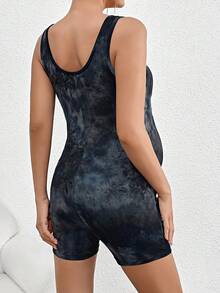 SHEIN Mono Casual De Maternidad Ajustado Con Teñido Anudado - Multicolor - Ver 2