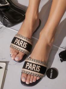 SHUZIA Plus Size Flat Slippers Summer Shoes Spring Shoes Spring Break Easter Mother's Day Present