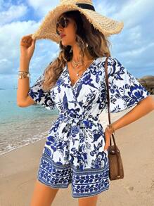 Breezaya Women's Plant Printed Jumpsuit