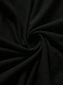 SHEIN LUNE Casual Short Sleeve V-Neck Dress With Rhinestone Motif