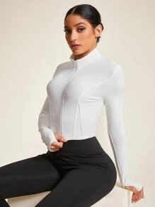 Easithlete Women's Slim Fit Zipper Front Casual Sports Jacket