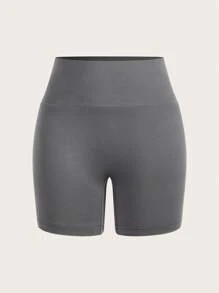 SHEIN EZwear 2 chiếc quần legging bó sát thường ngày màu đen/xám cho nữ, thích hợp cho mùa hè - Nhiều màu - Xem 5